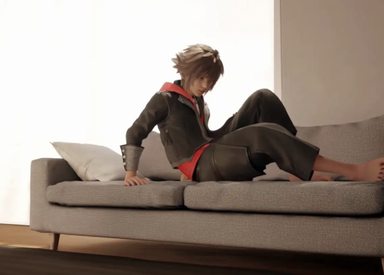 Sora wakes up in an apartment