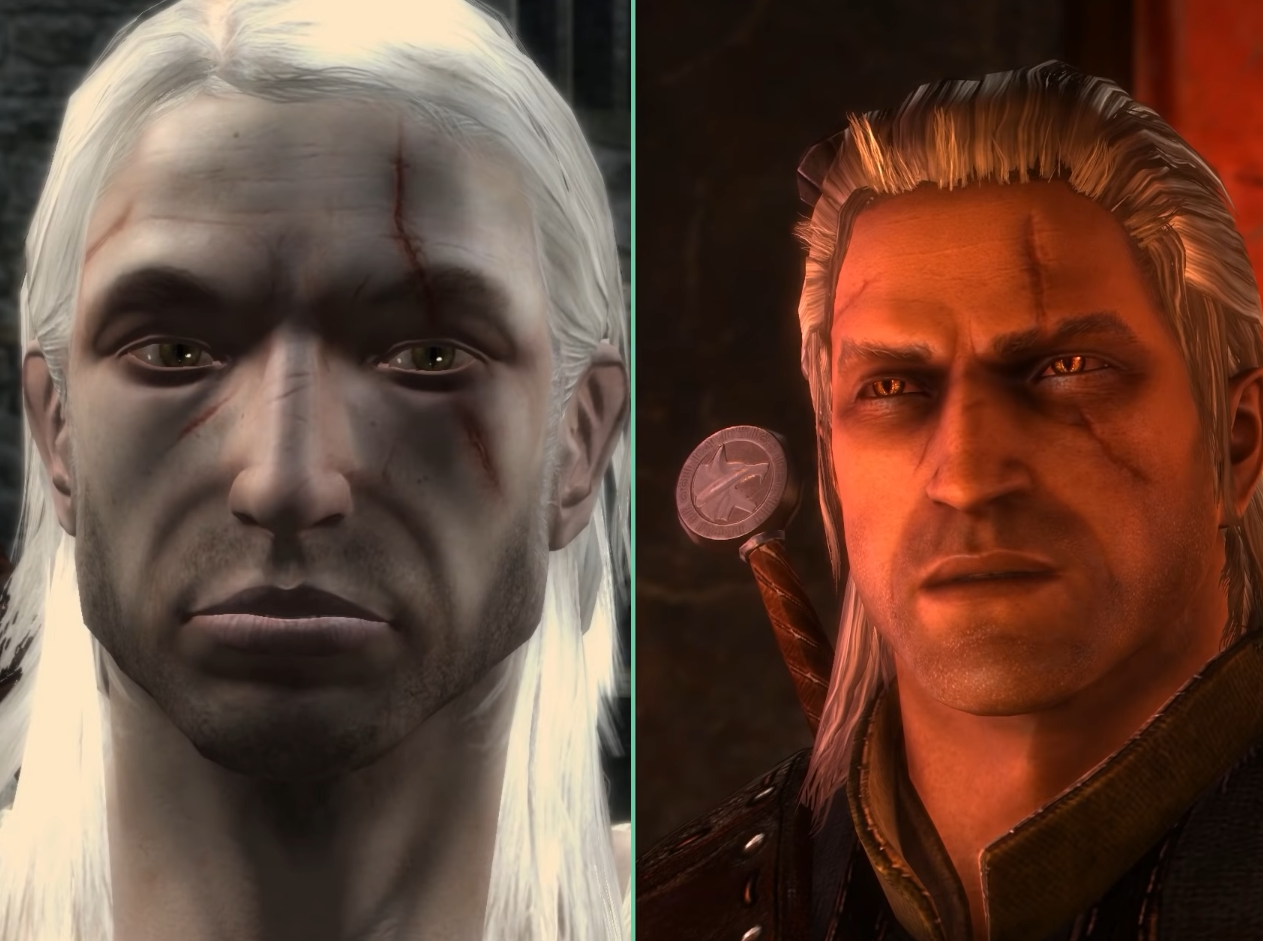 The Witcher 1 Prologue Remaster vs Original Graphics Comparison