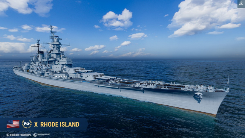 World of Warships Tier X Rhode Island