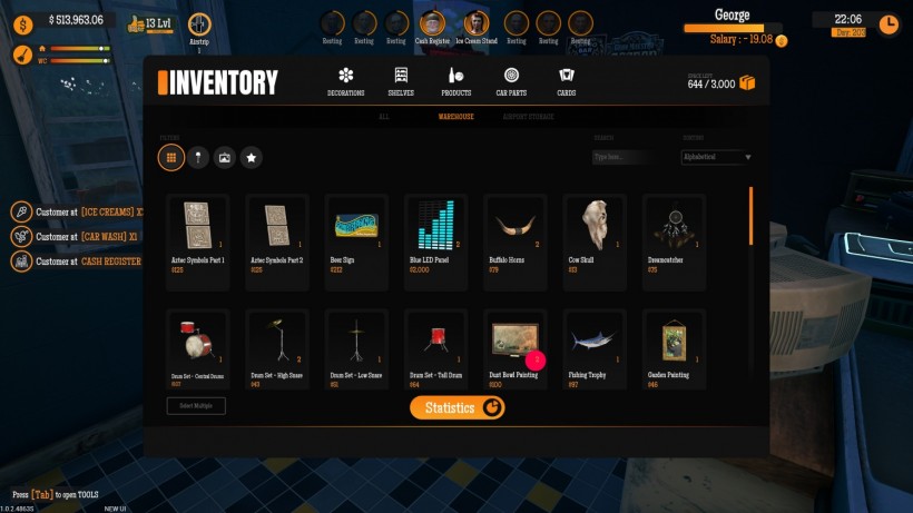 Storehouse Inventory Widget