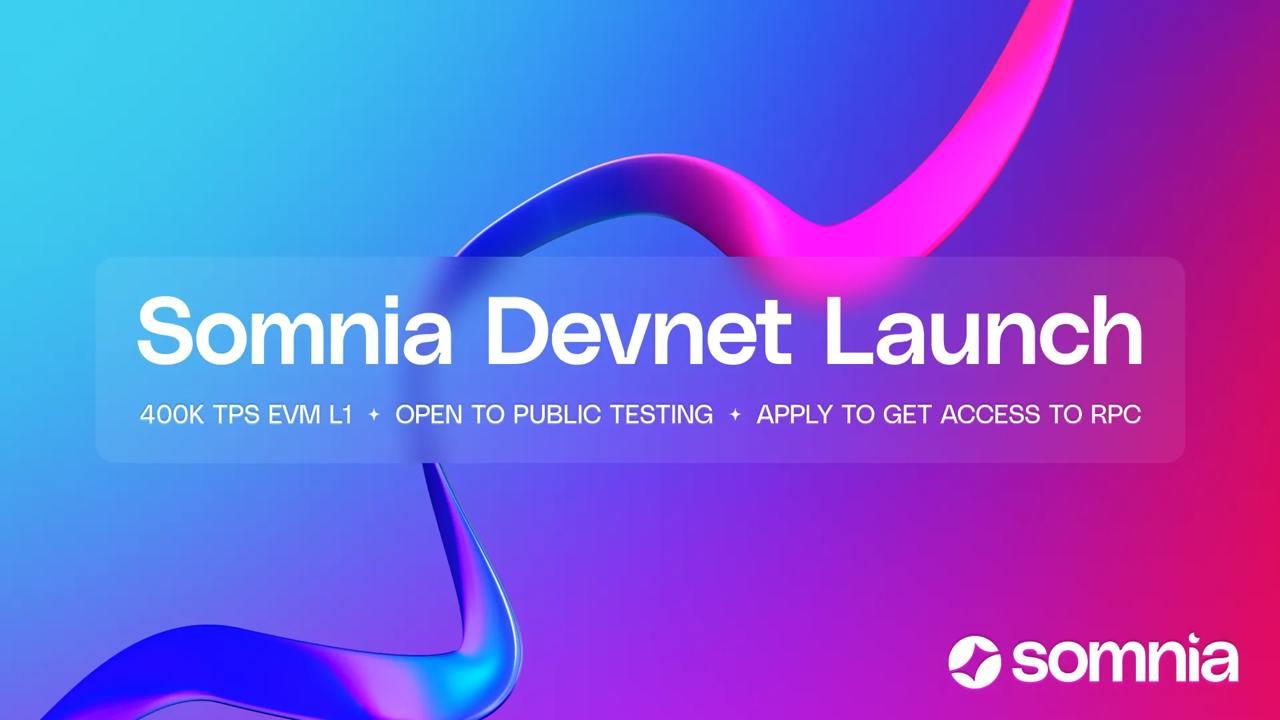 Somnia Launches Devnet, Opening Doors to Public Testing of its 400k TPS blockchain