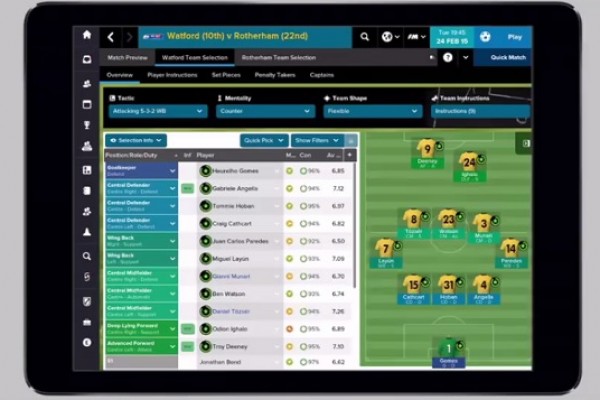 football manager tablet