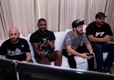 NBA Champion Kyrie Irving Checks Out 'Call Of Duty: Black Ops 3' New DLC Content In San Francisco