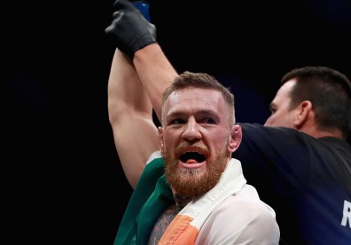 Conor McGregor wins at UFC 205