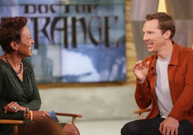 Benedict Cumberbatch promoting "Doctor Strange" at Good Morning America.