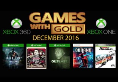 Games with Gold Dec 2016 - Xbox One - Xbox 360