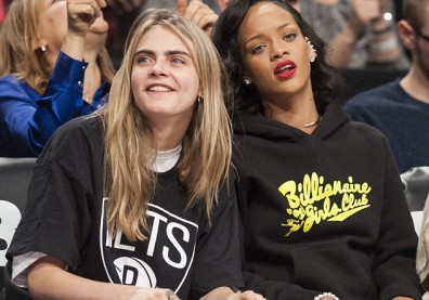 Rihanna Takes Cara Delevingne to Her First Basketball Game | Splash News TV | Splash News TV
