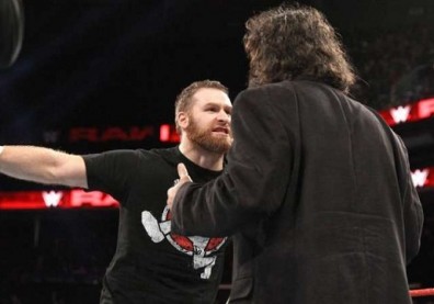 Sami Zayn confronts Mick Foley in an episode of Monday Night Raw.