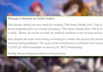Creator of The Seven Deadly Sins Hospitalized Leaving Manga on Break Till 2017