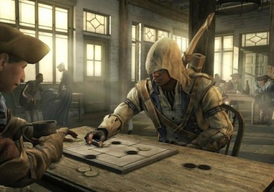 Assassin's Creed 3 screenshot  - Connor playing games