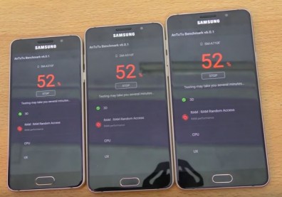Samsung Galaxy A7 vs A5 vs A3 (2016) - Speed Test (4K)