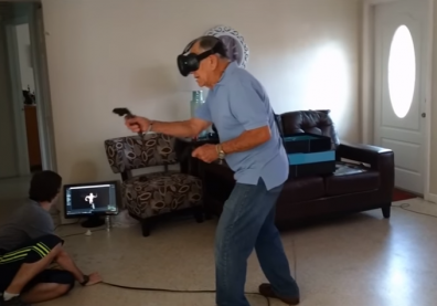81 year old man goes on rampage with HTC Vive