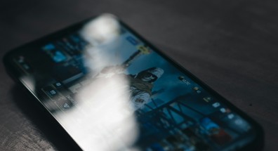 a close up of a cell phone on a table