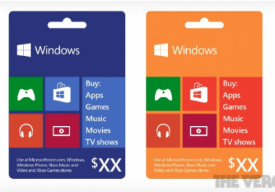 Windows Gift Cards